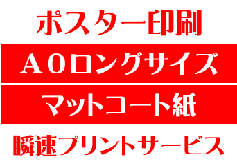 【A0ロングサイズ】【マットコート紙】