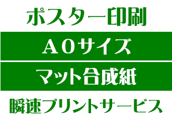 【A0サイズ】【マット合成紙】