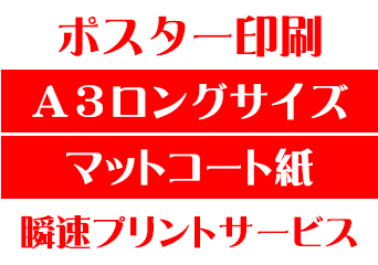 【A3ロングサイズ】【マットコート紙】