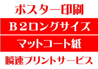 【B2ロングサイズ】【マットコート紙】