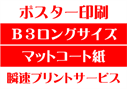 【B3ロングサイズ】【マットコート紙】