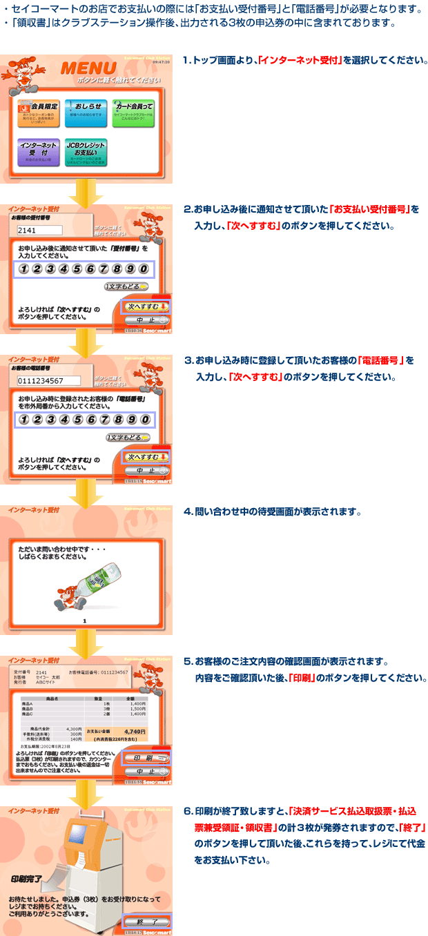 端末操作方法_セイコーマート